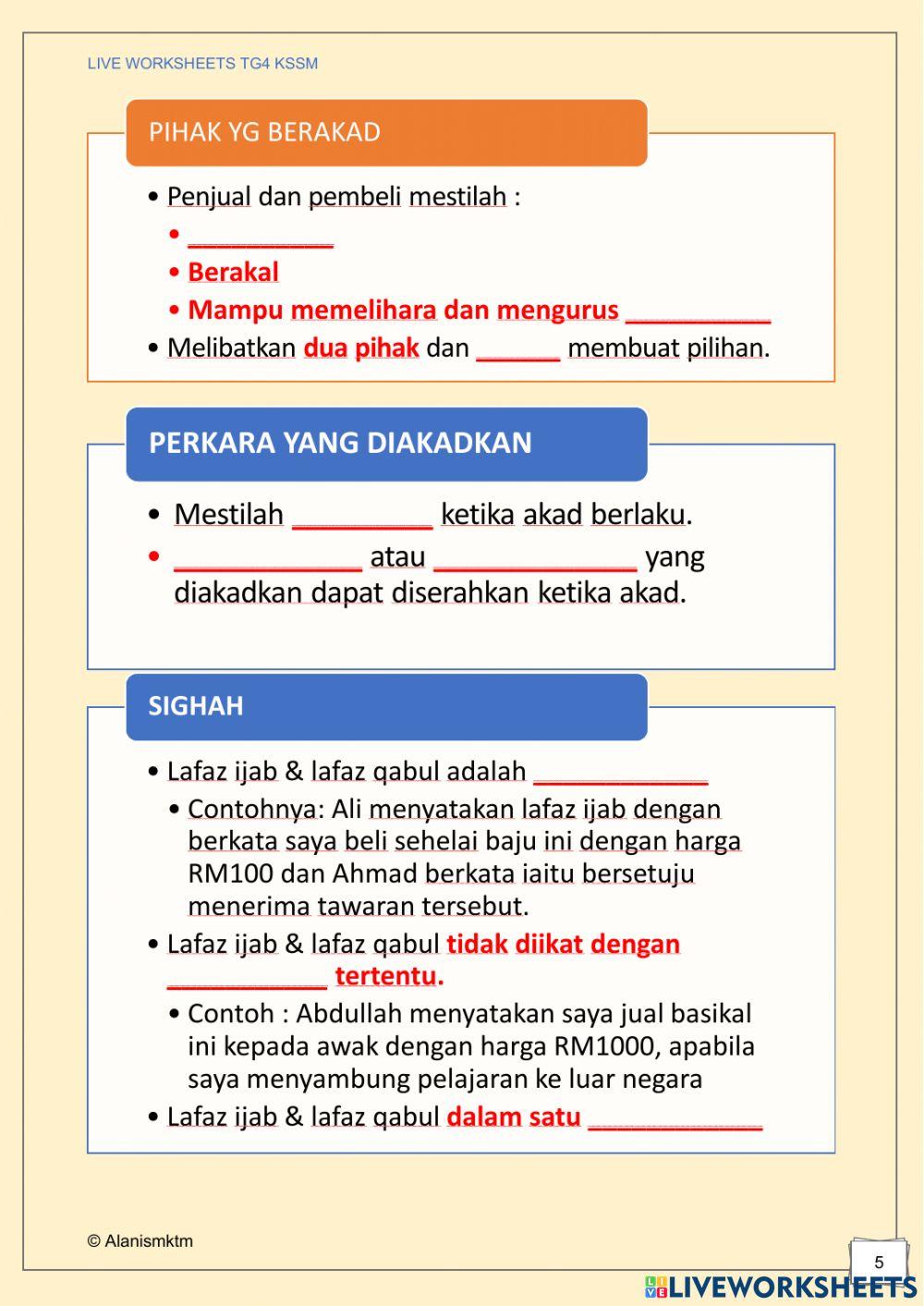 Tg4 kssm muamalat islam