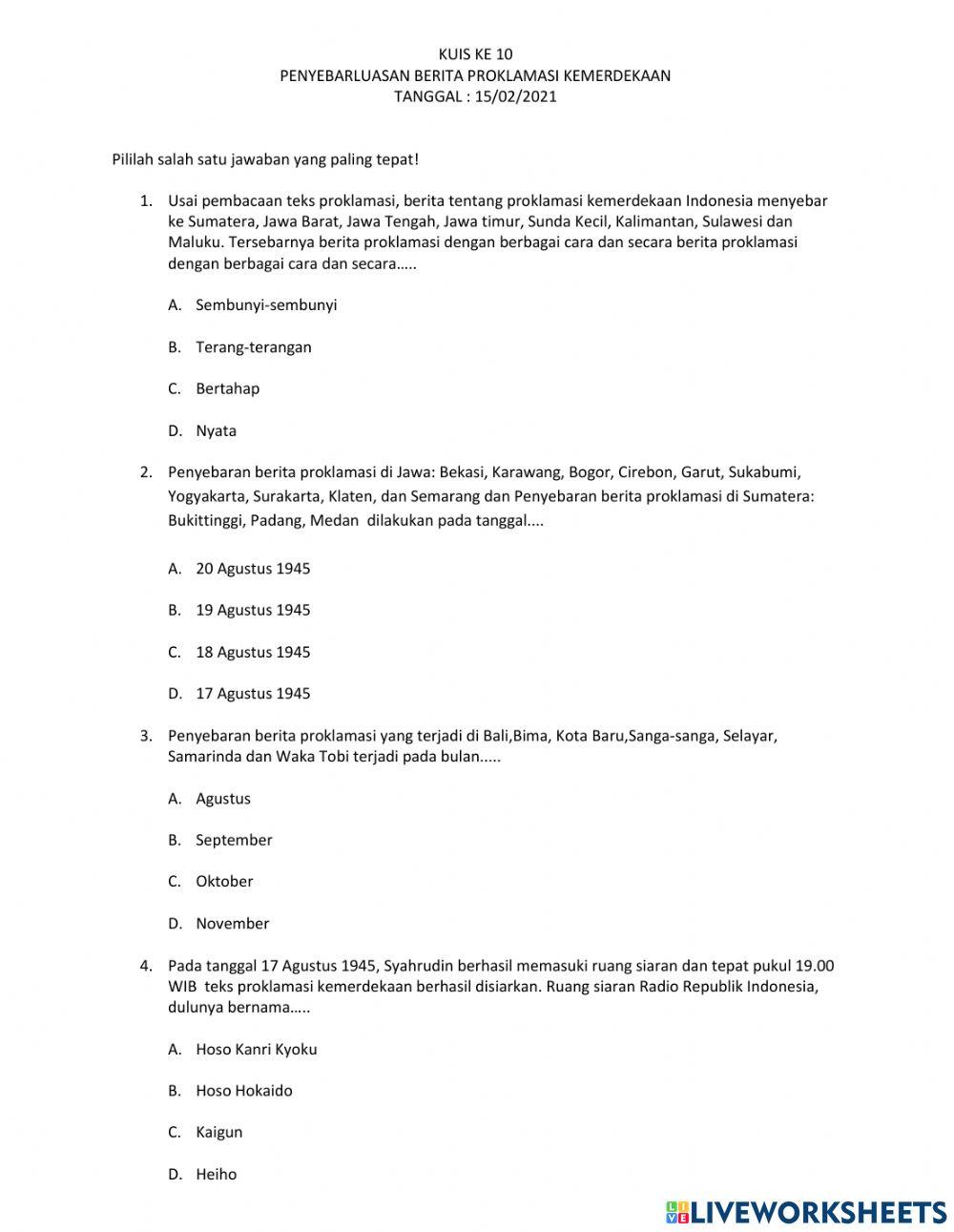 Penyebarluasan berita proklamasi