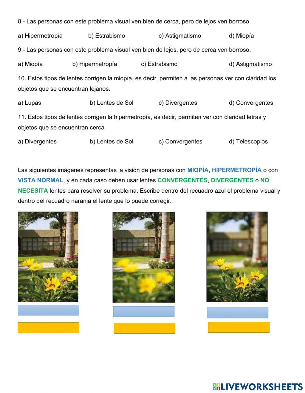 Uso de lentes y espejos