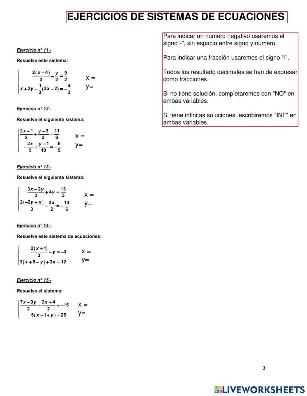 Ejercicios sistemas de ecuaciones lineales (3)