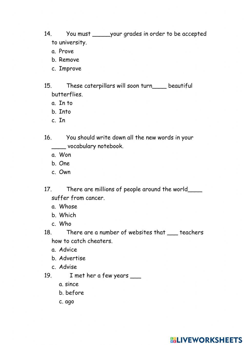 English Task 9th -