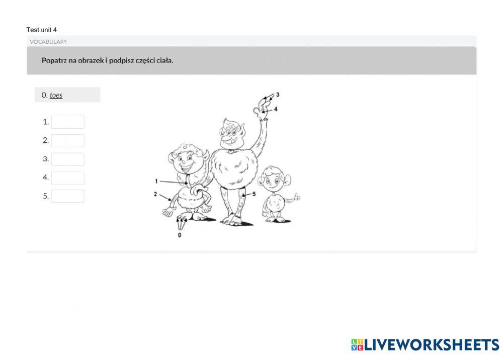 Test for class 4 unit 4