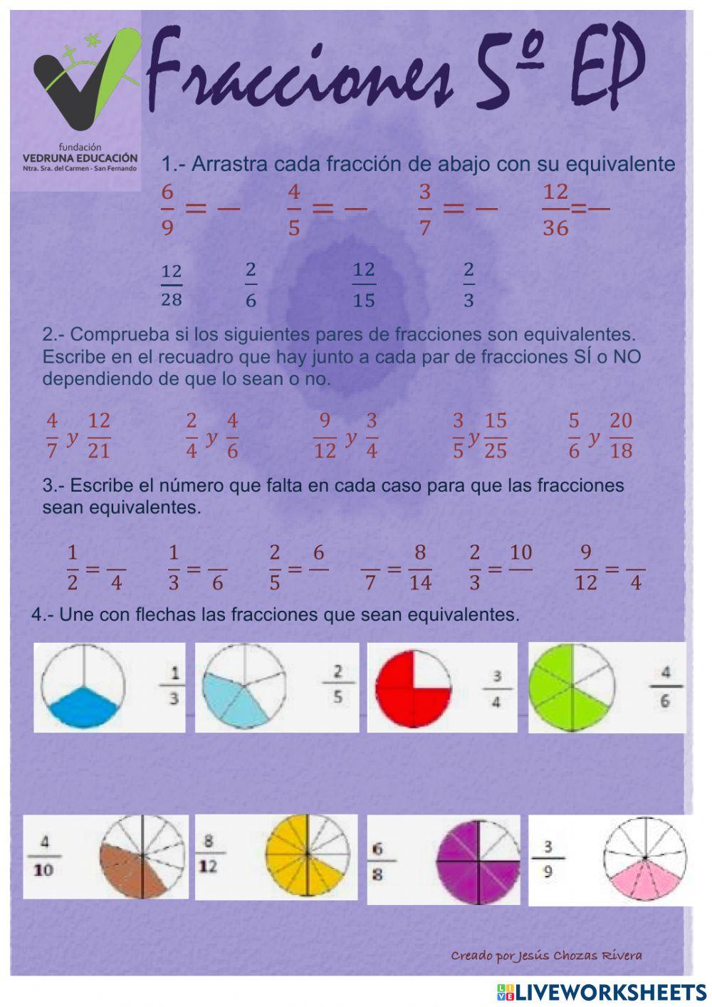 Fracciones equivalentes