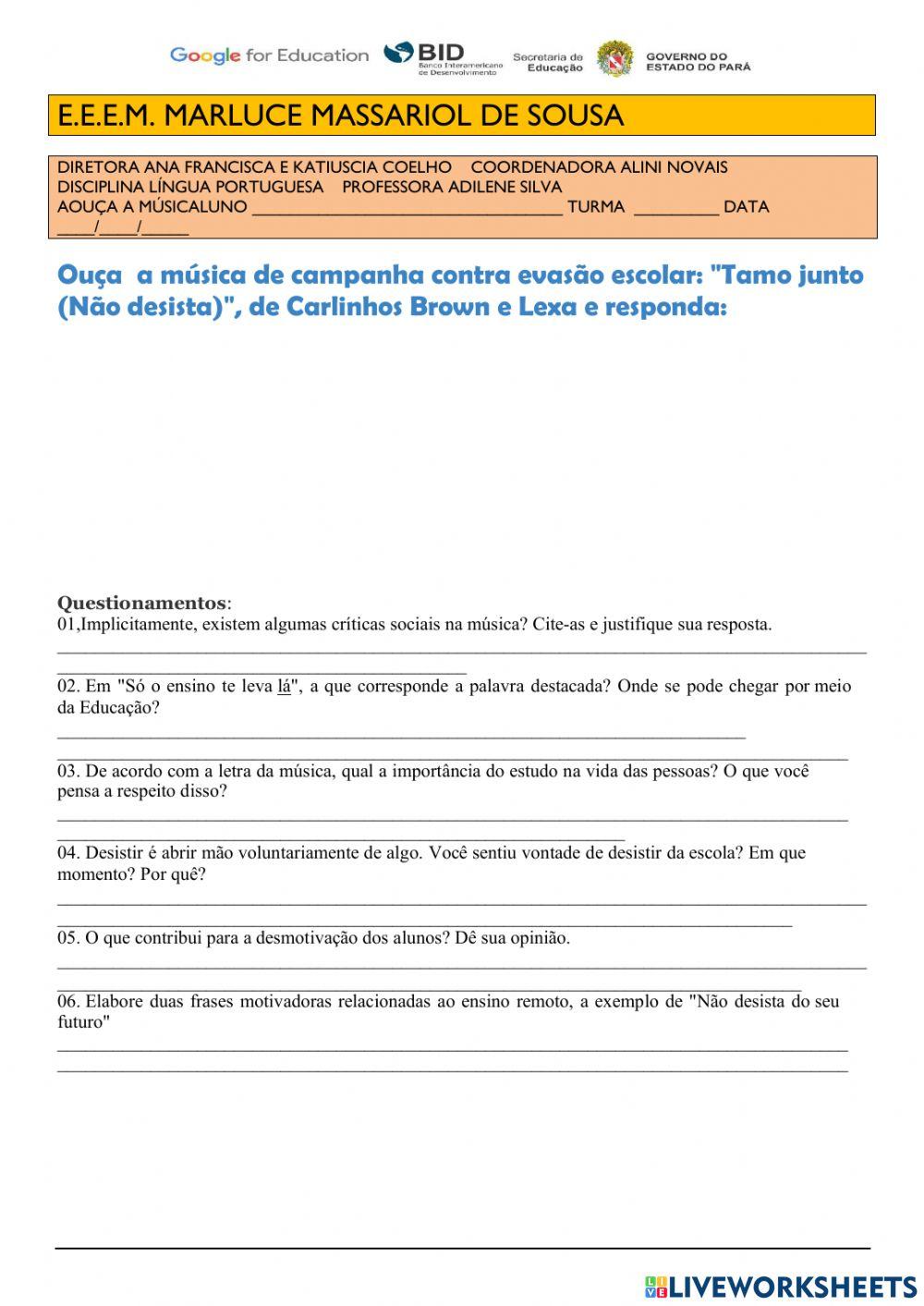 Video- Não desista de seu futuro