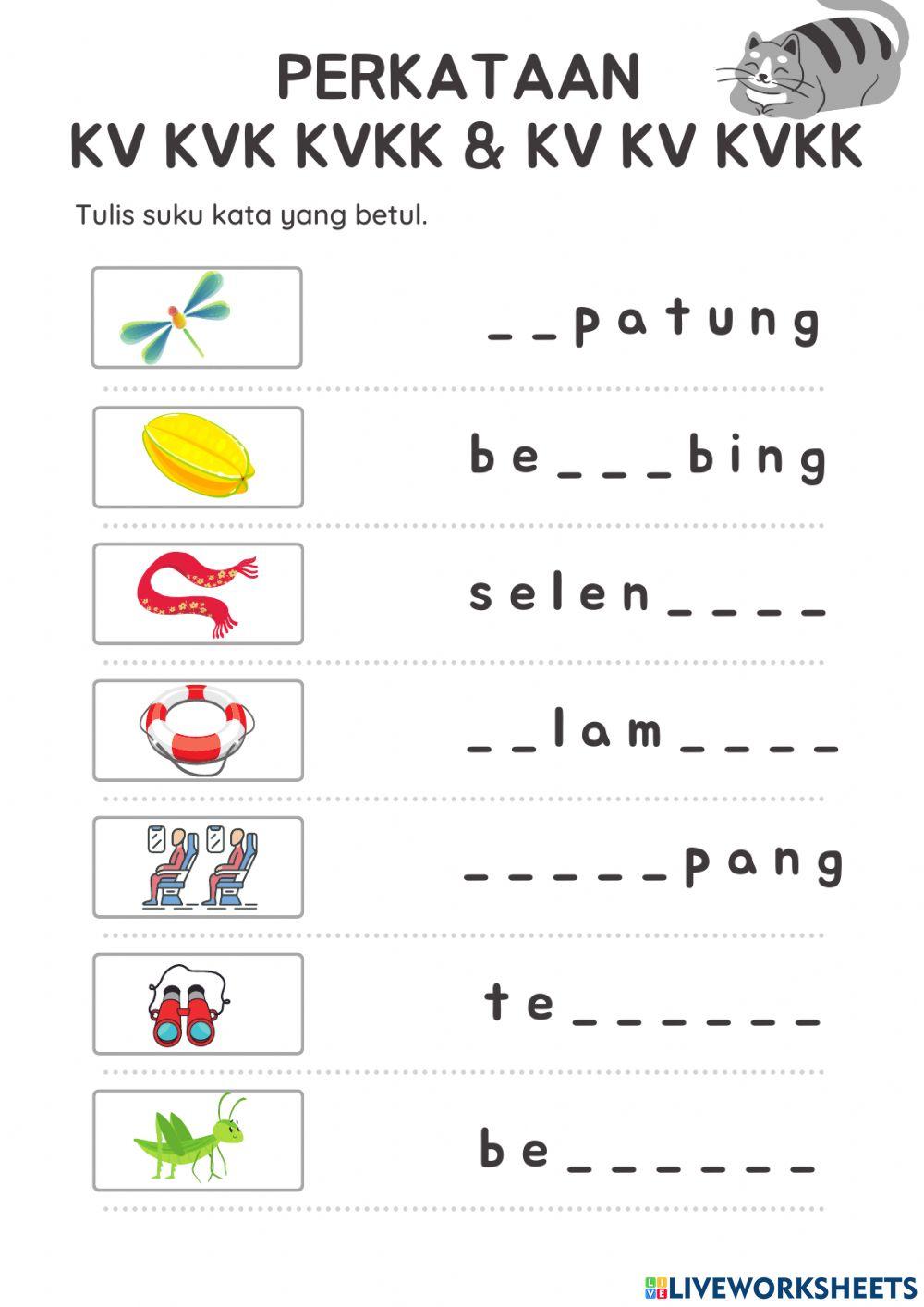 Perkataan kv kvk kvkk