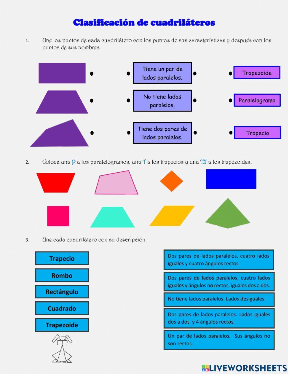 Clasificación de los cuadriláteros