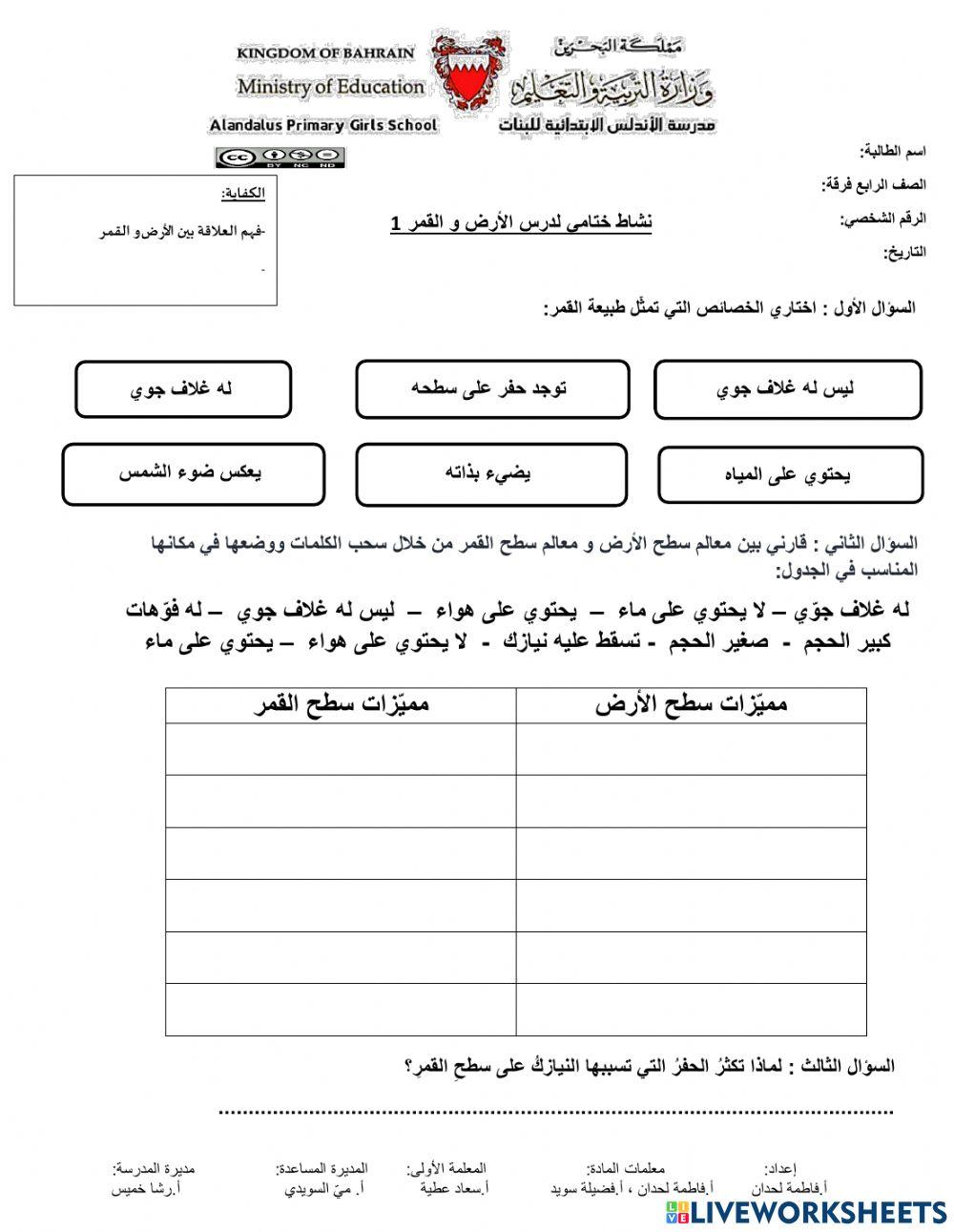 الأرض و القمر