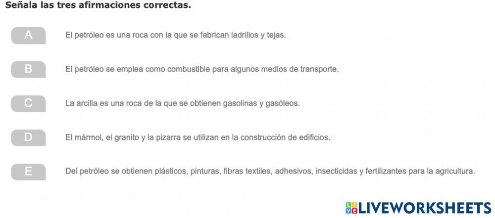 Rocas y minerales. Usos