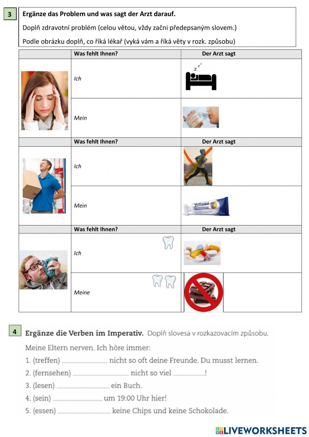 Körperteile & Gesundheit & Imperativ