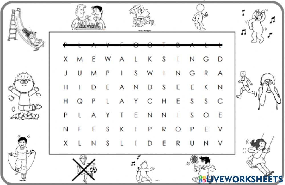 2.6. At The Playground - Wordsearch