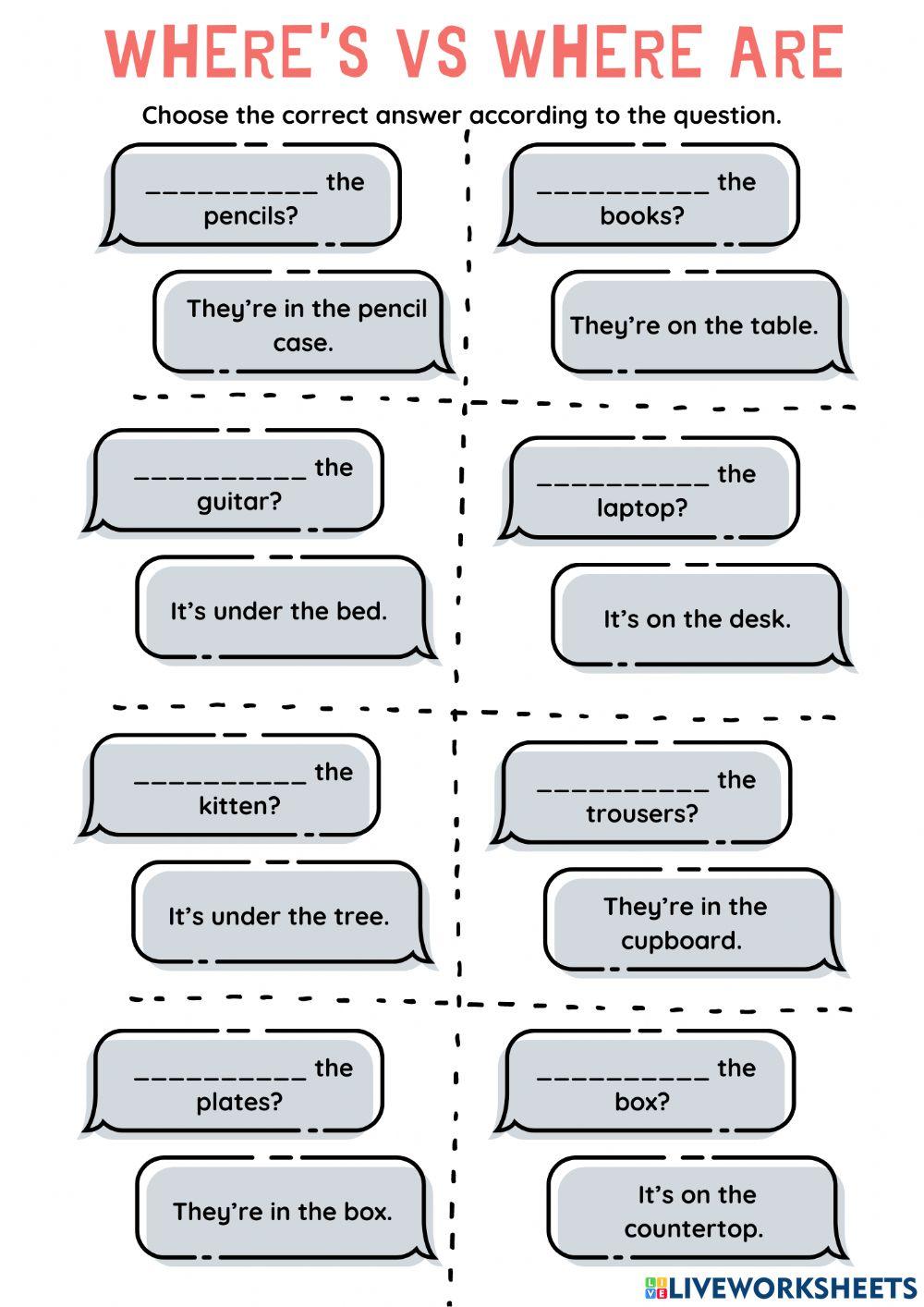 Unit 9:At the Beach (Where's VS. Where are)