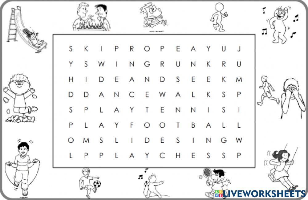 2.6. At The Playground - Wordsearch 2