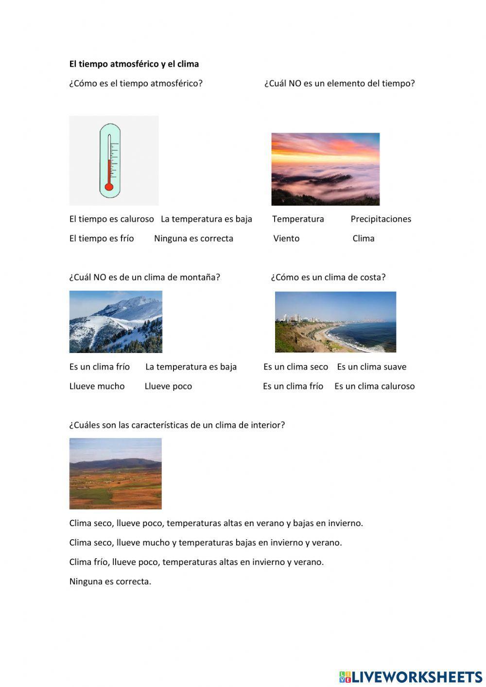 El tiempo y el clima