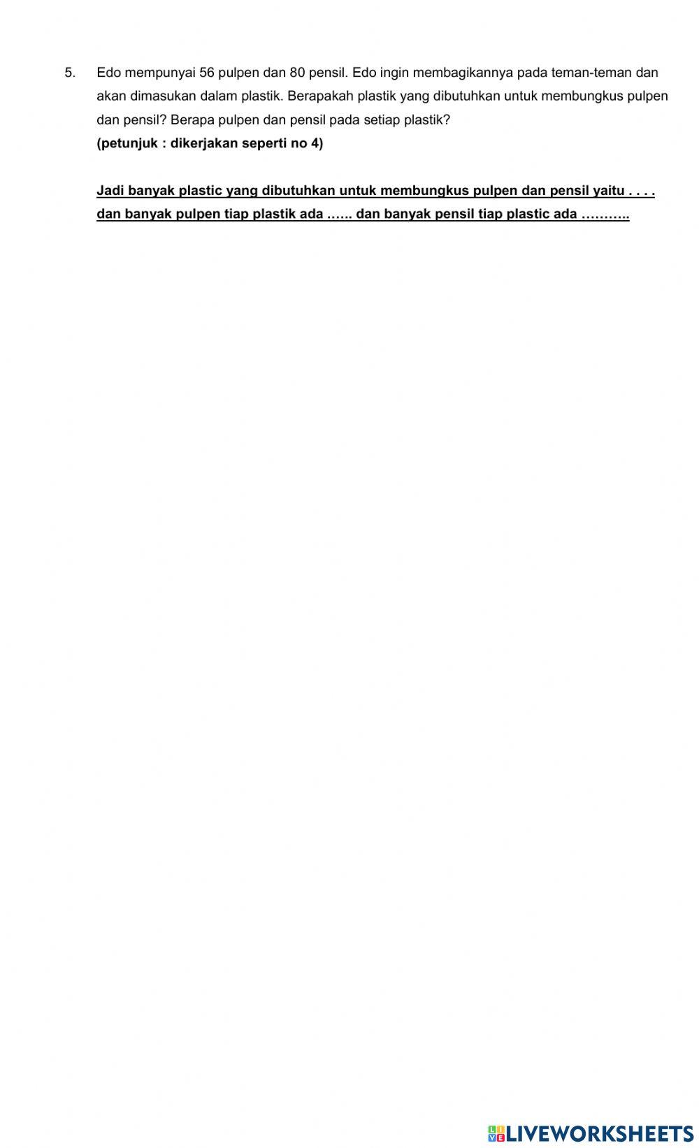 Penerapak kpk dan fpb