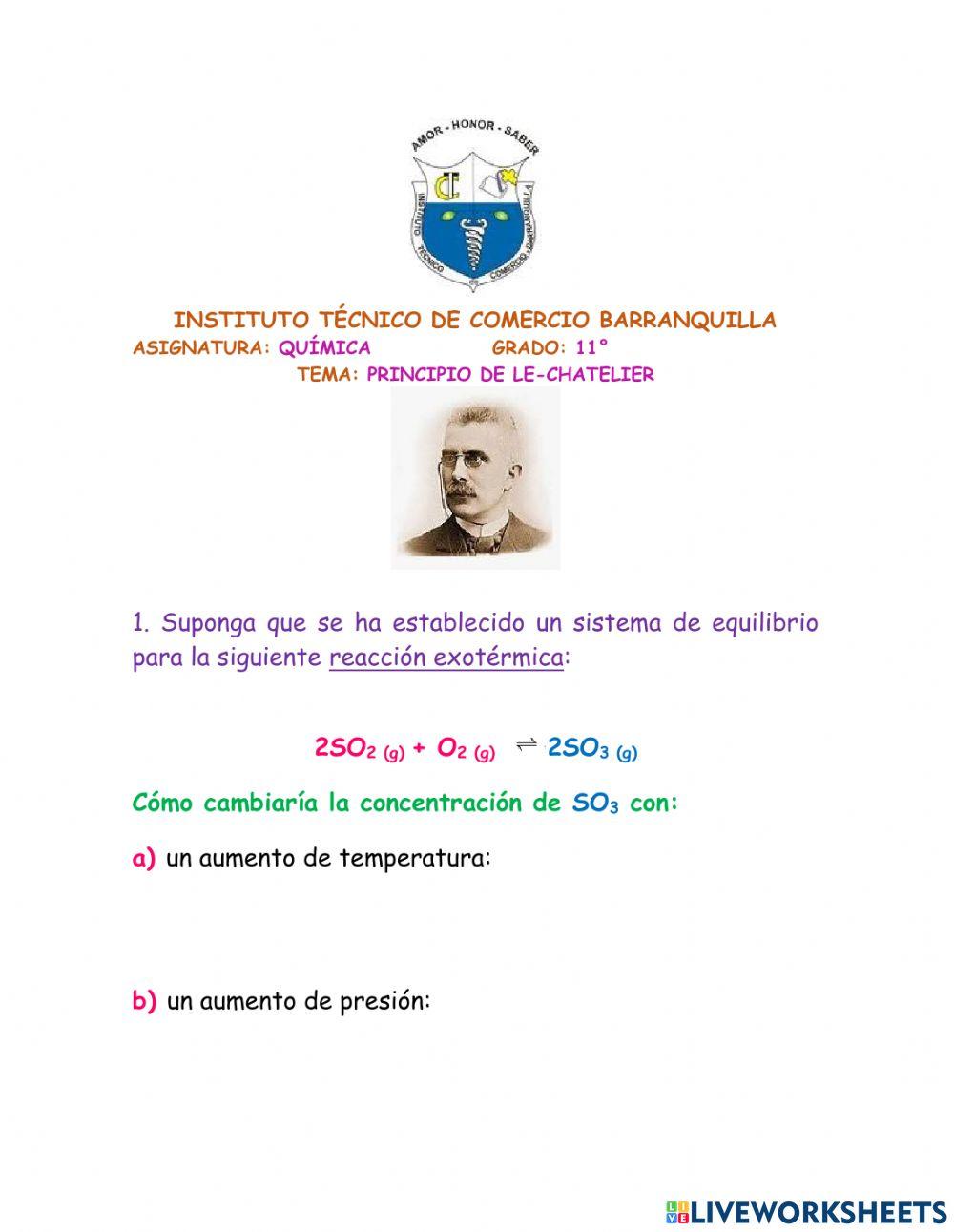 Principio de Le-Chatelier