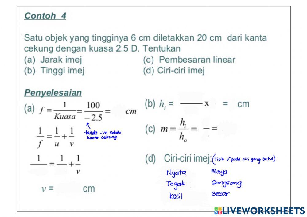 6.4 formula kanta nipis cekung