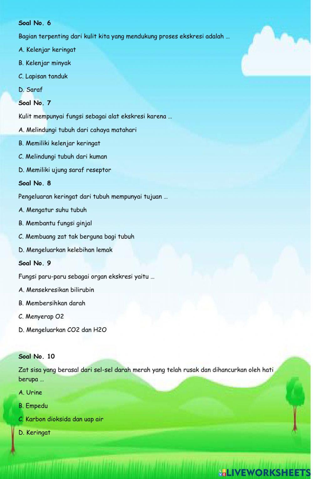 LKPD Ulangan IPA Sistem Ekskresi