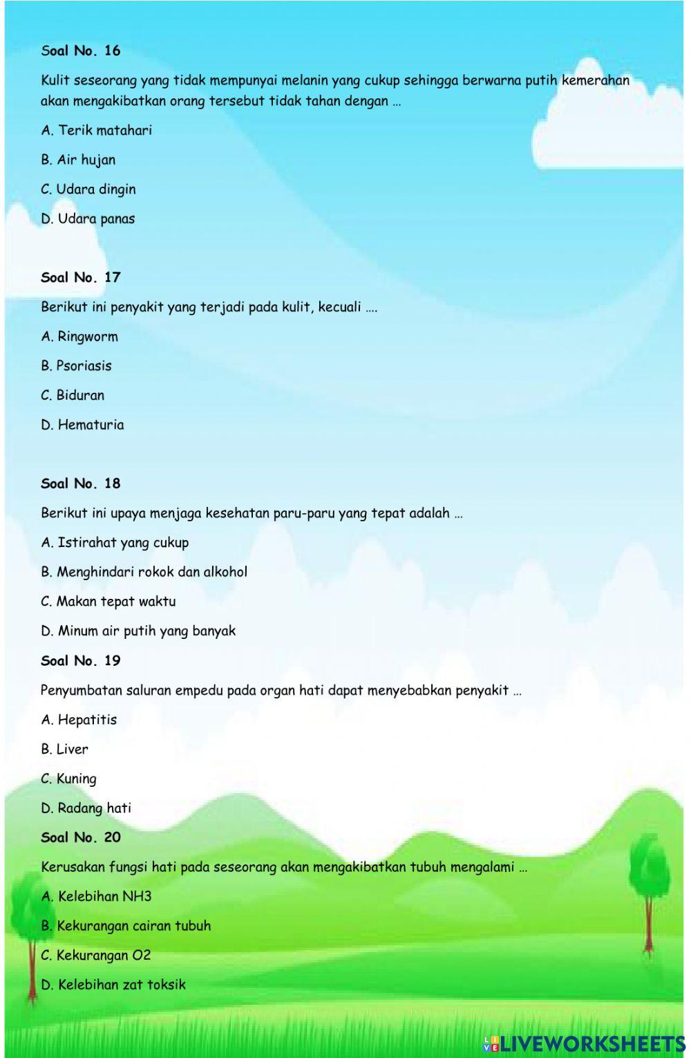 LKPD Ulangan IPA Sistem Ekskresi