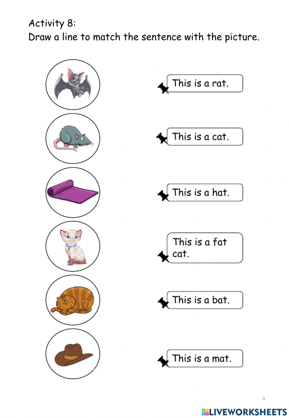 CVC -at Family Words