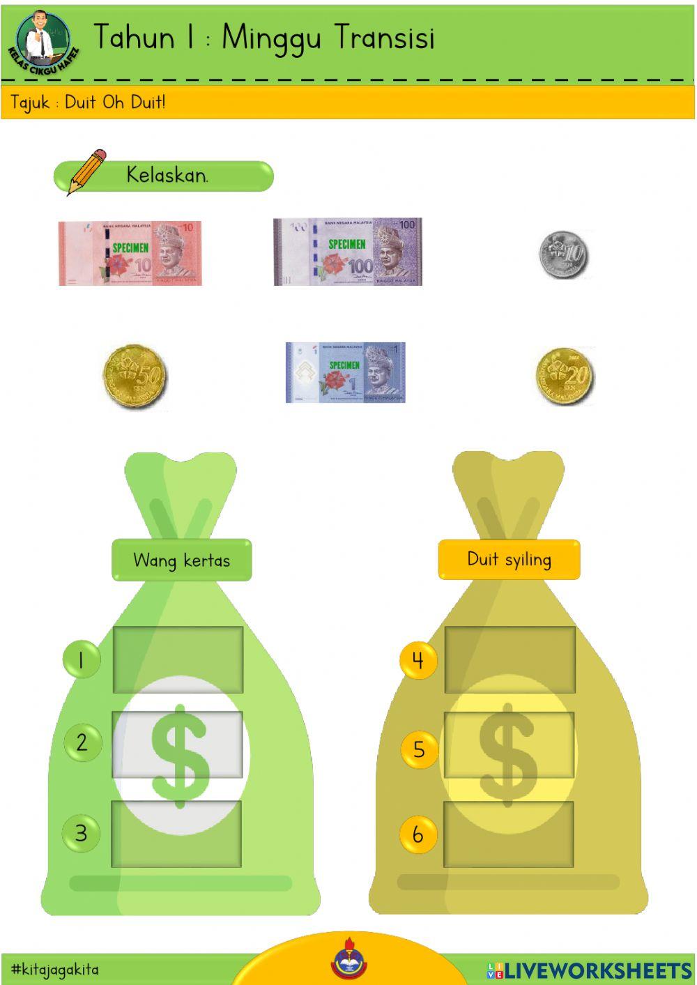 Transisi Tahun 1 - Duit oh Duit!