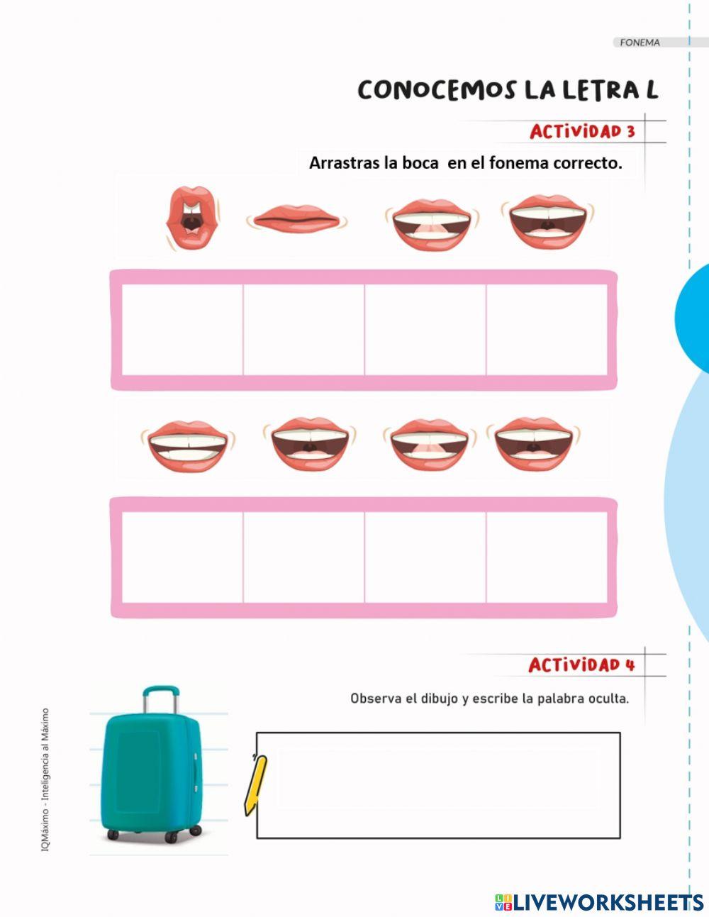 Actividad 3 y 4.1 letra L