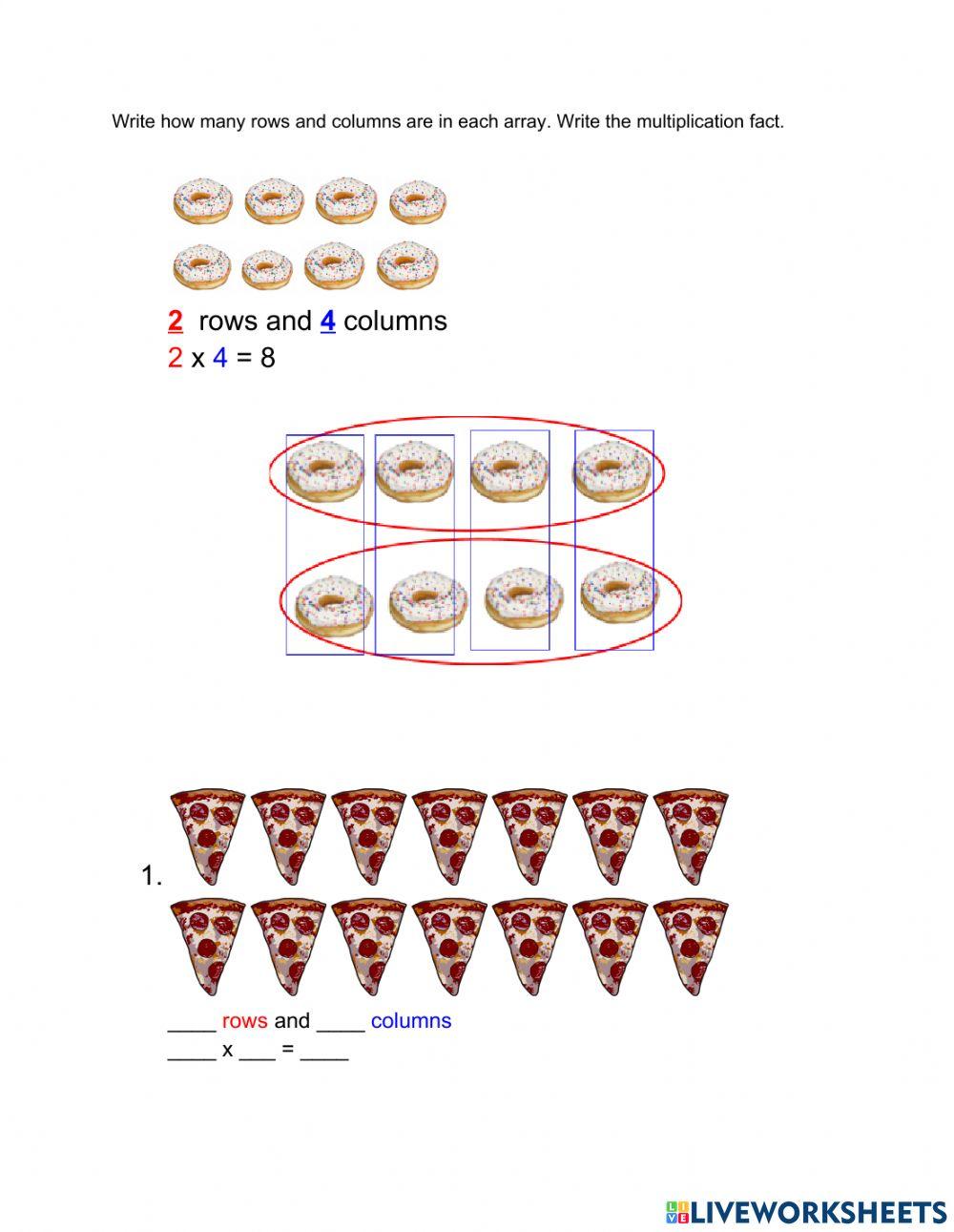 Multiplication arrays