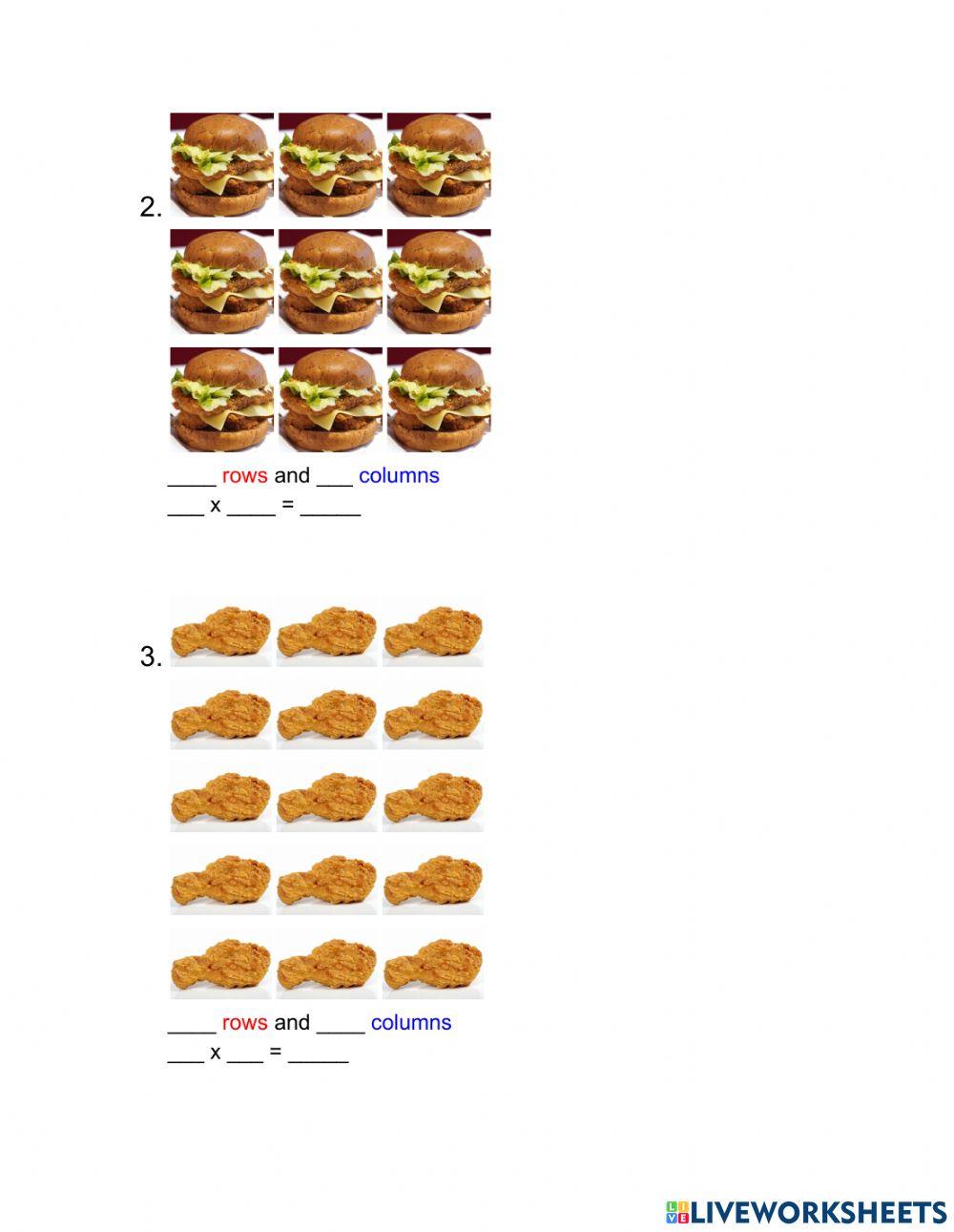 Multiplication arrays