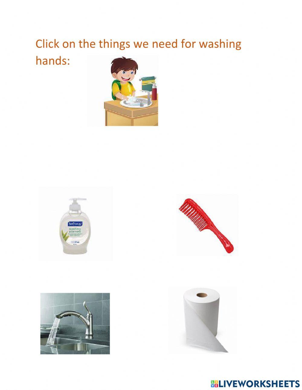Things we need in washing hands