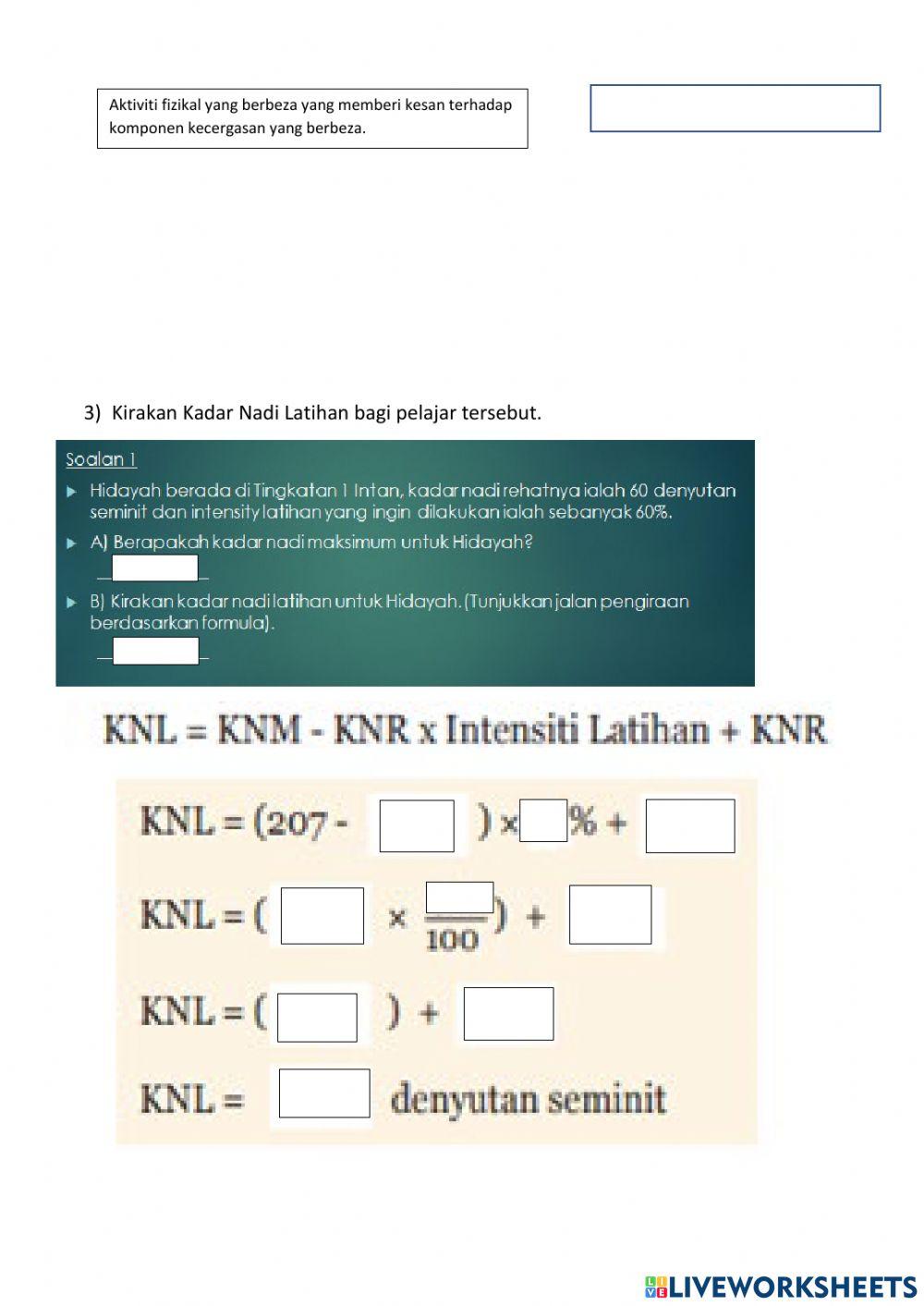 Kapasiti aerobik tingkatan 1