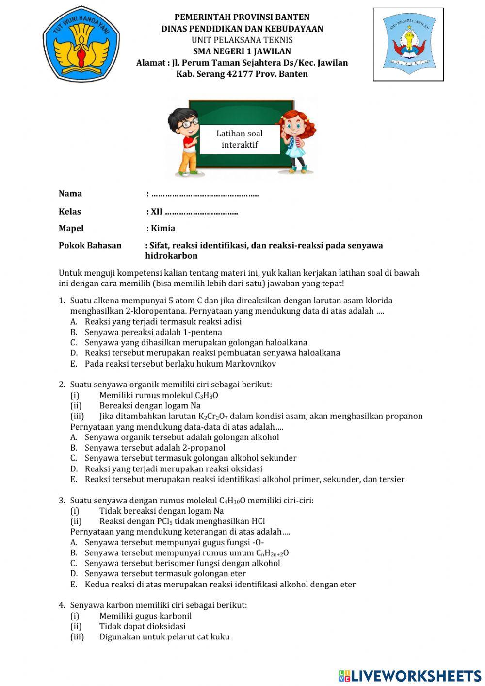 Latihan soal Interaktif