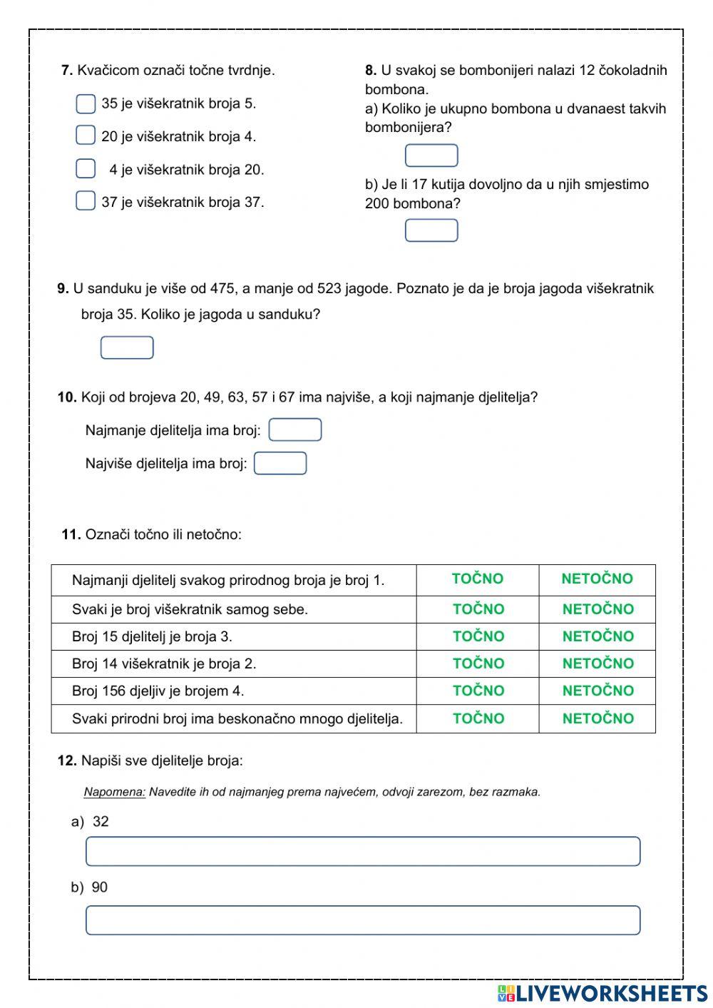 Djelitelj i višekratnik