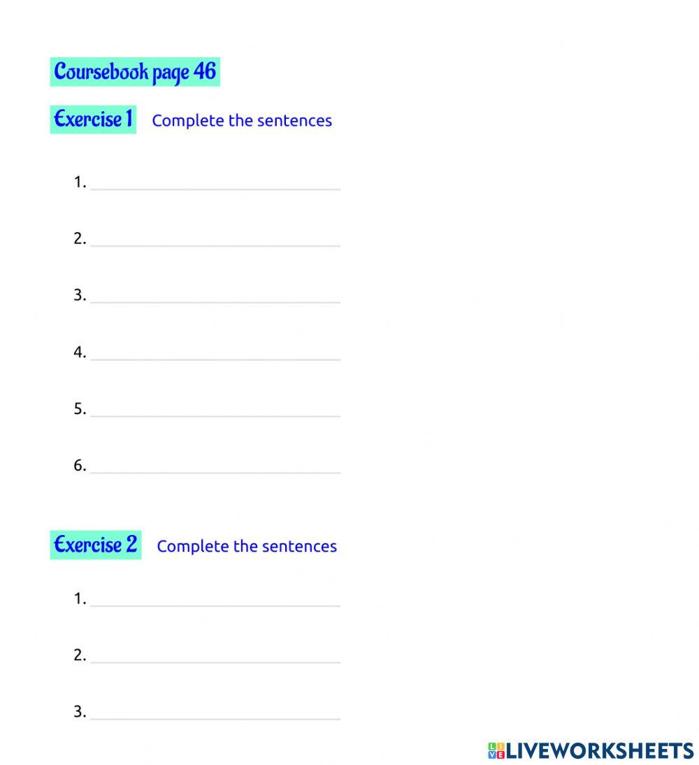 Page 46, exercises 1,2,3