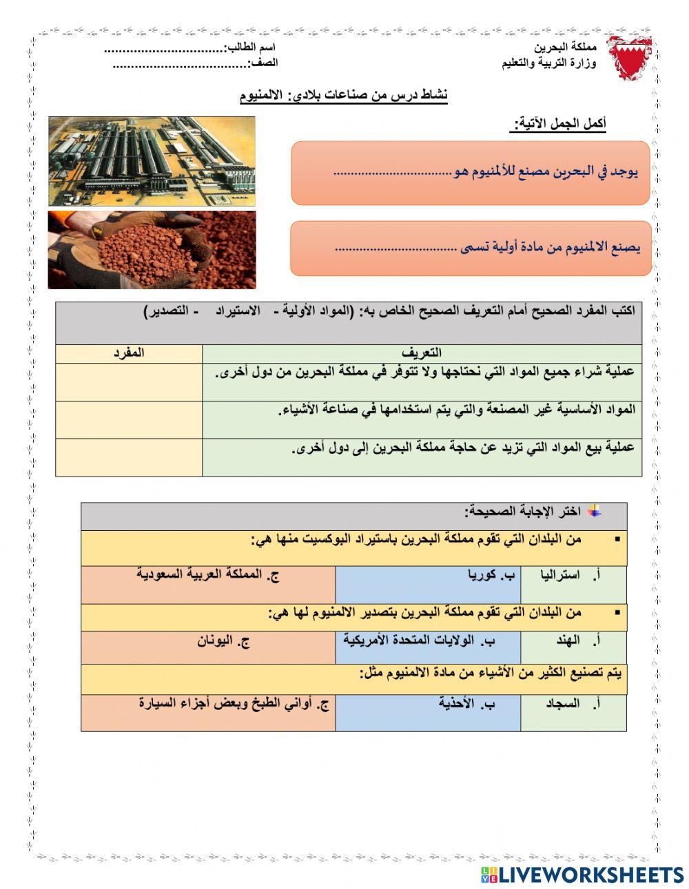 من صناعات بلادي: الالمنيوم