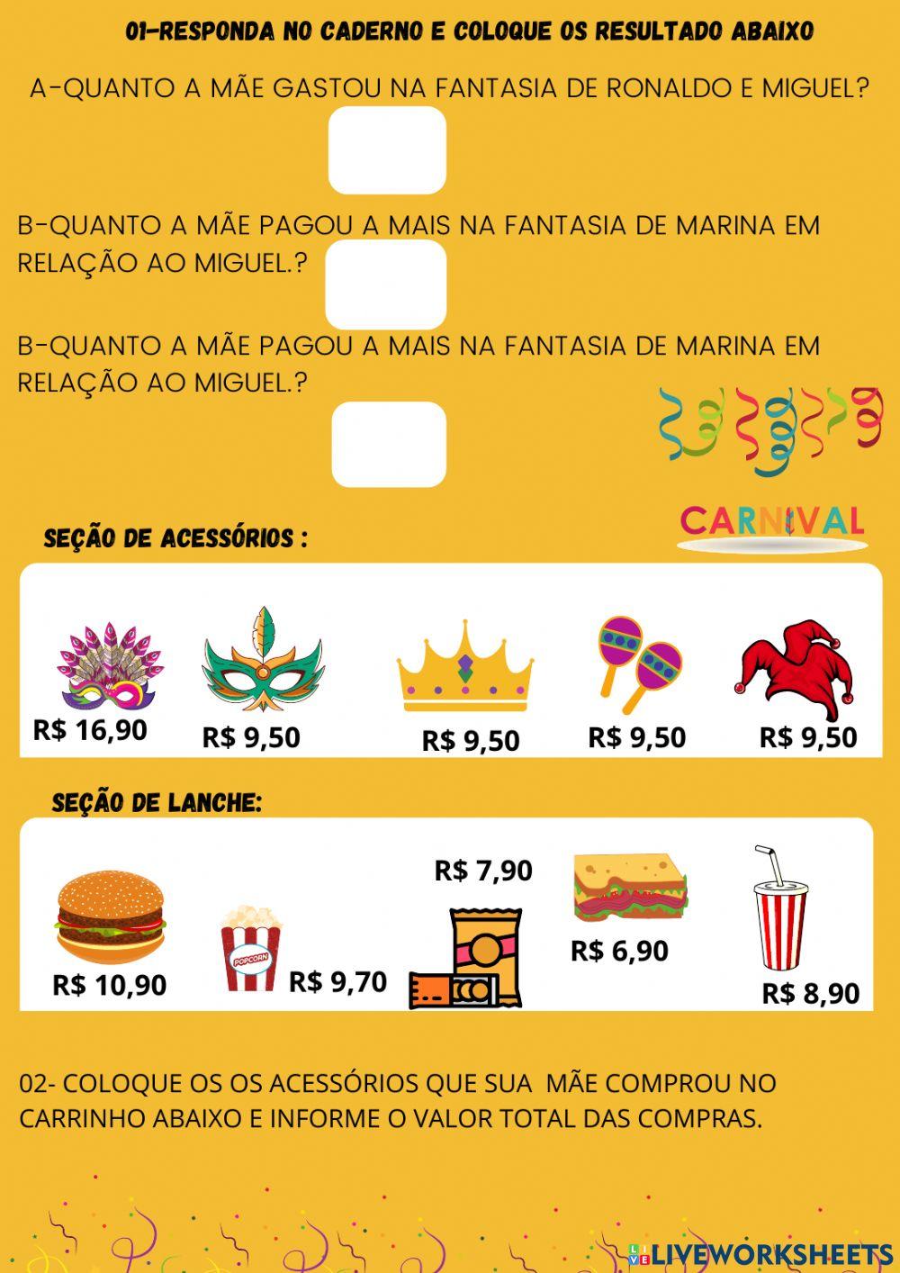 Atividade de matématica