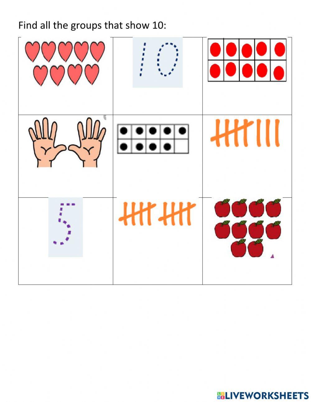 Counting 10 objects
