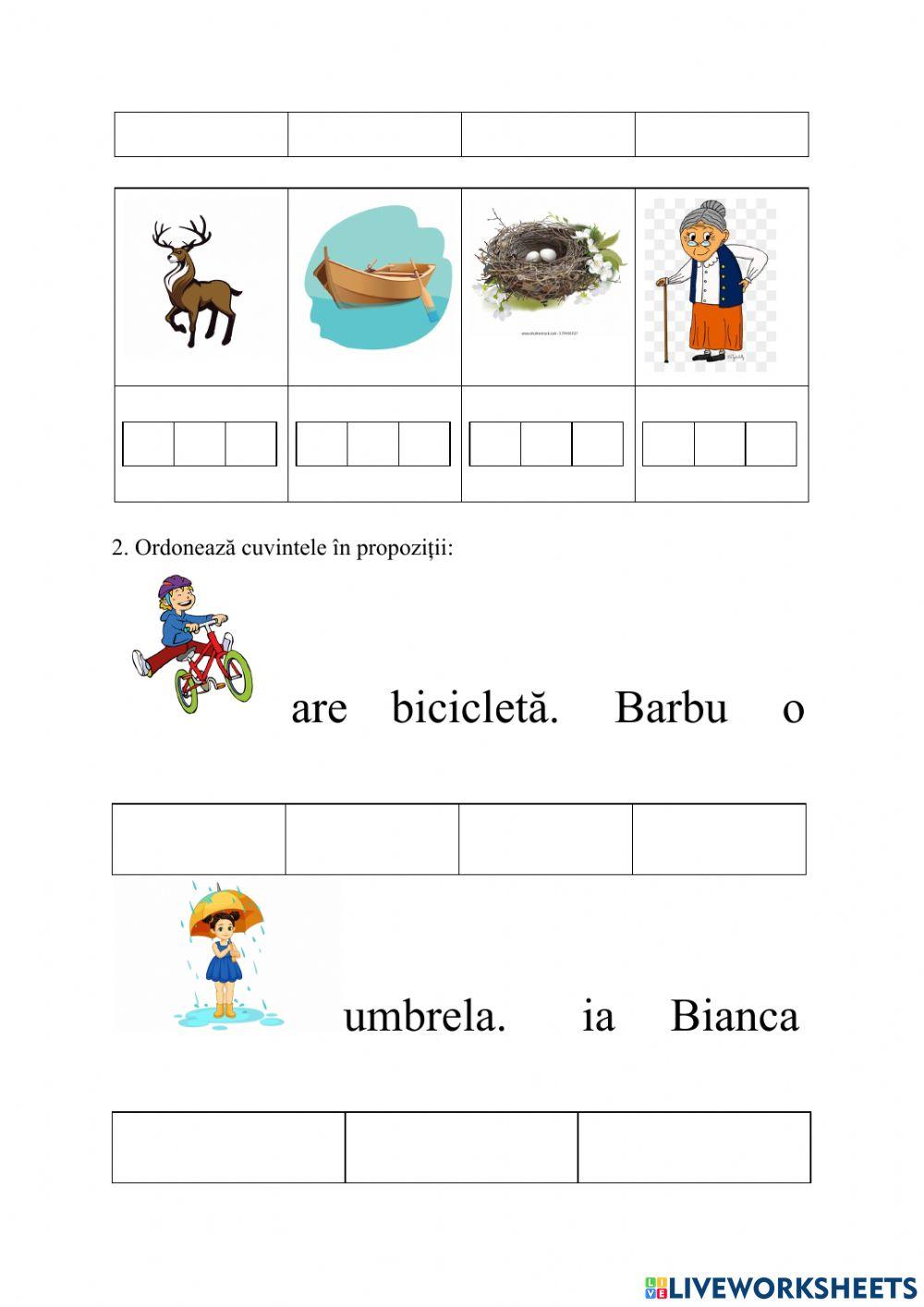 Fișă de lucru- Sunetul și litera b