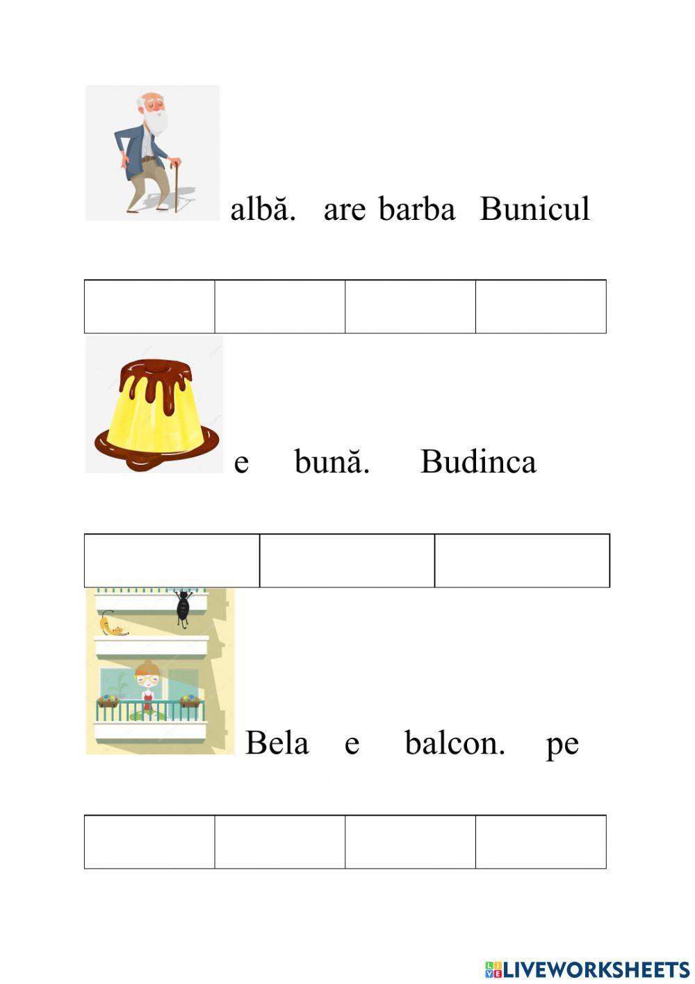 Fișă de lucru- Sunetul și litera b