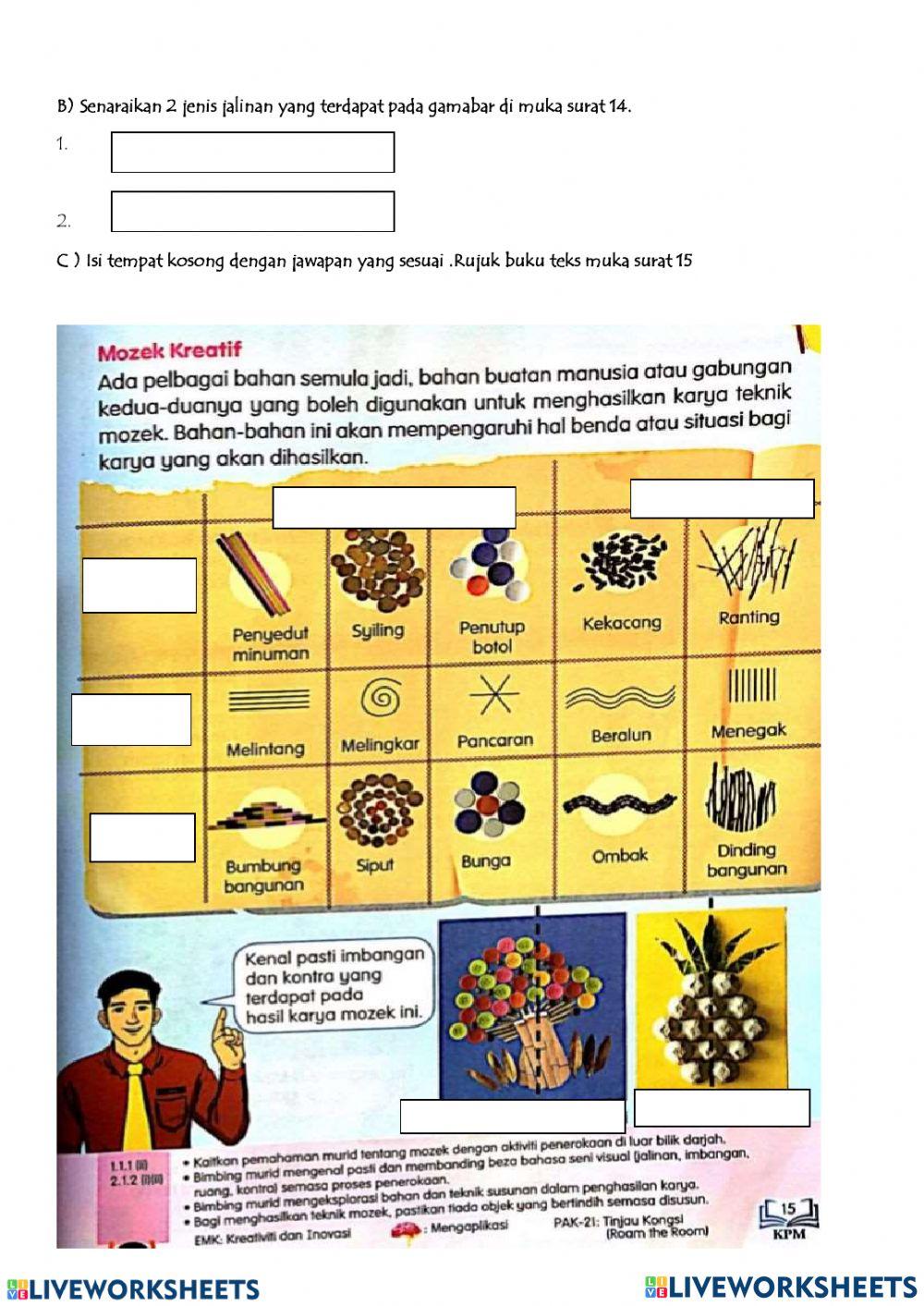 Warna-Warni Kek Cawan (Teknik Mozek)