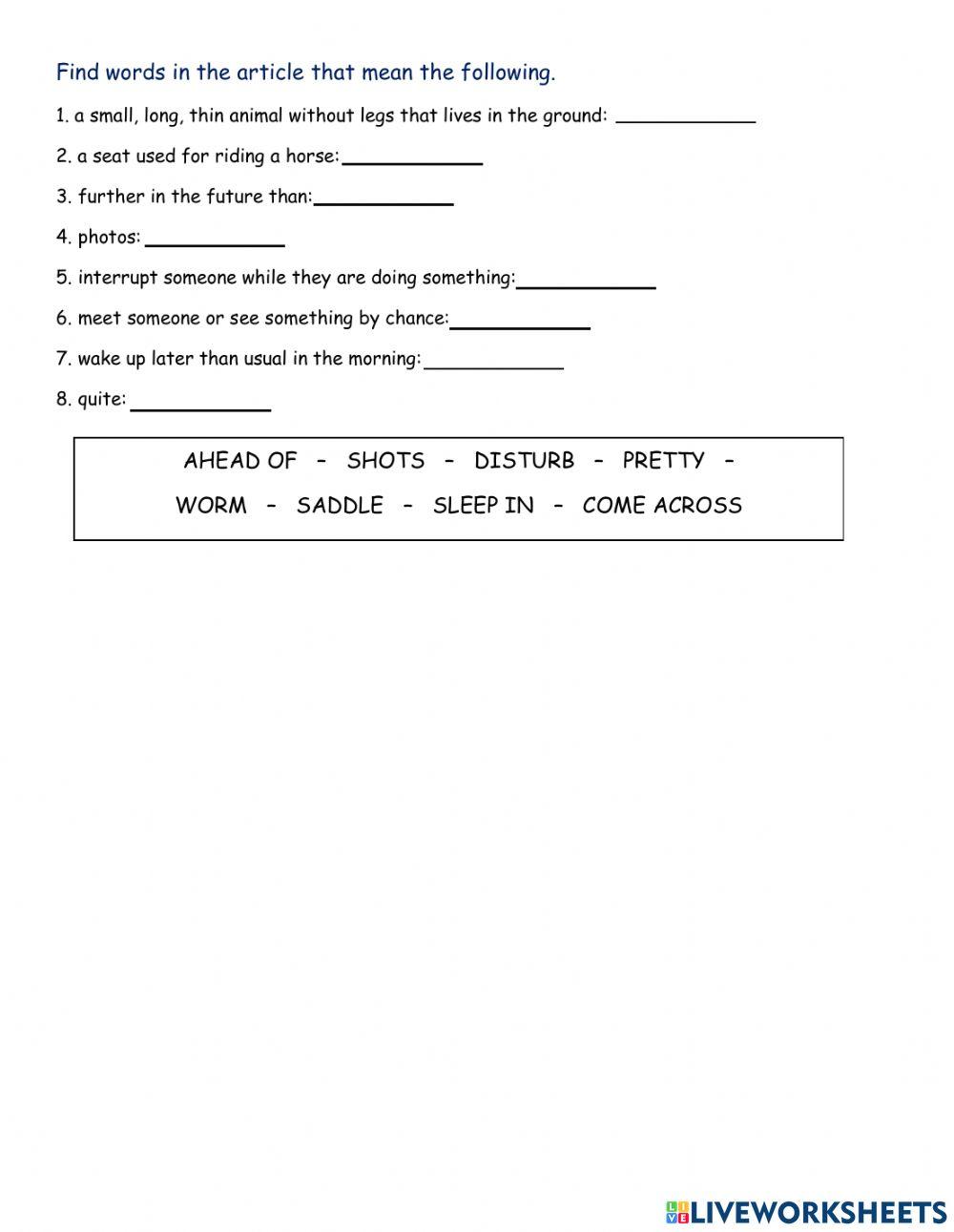 Reading Activity - Early Birds