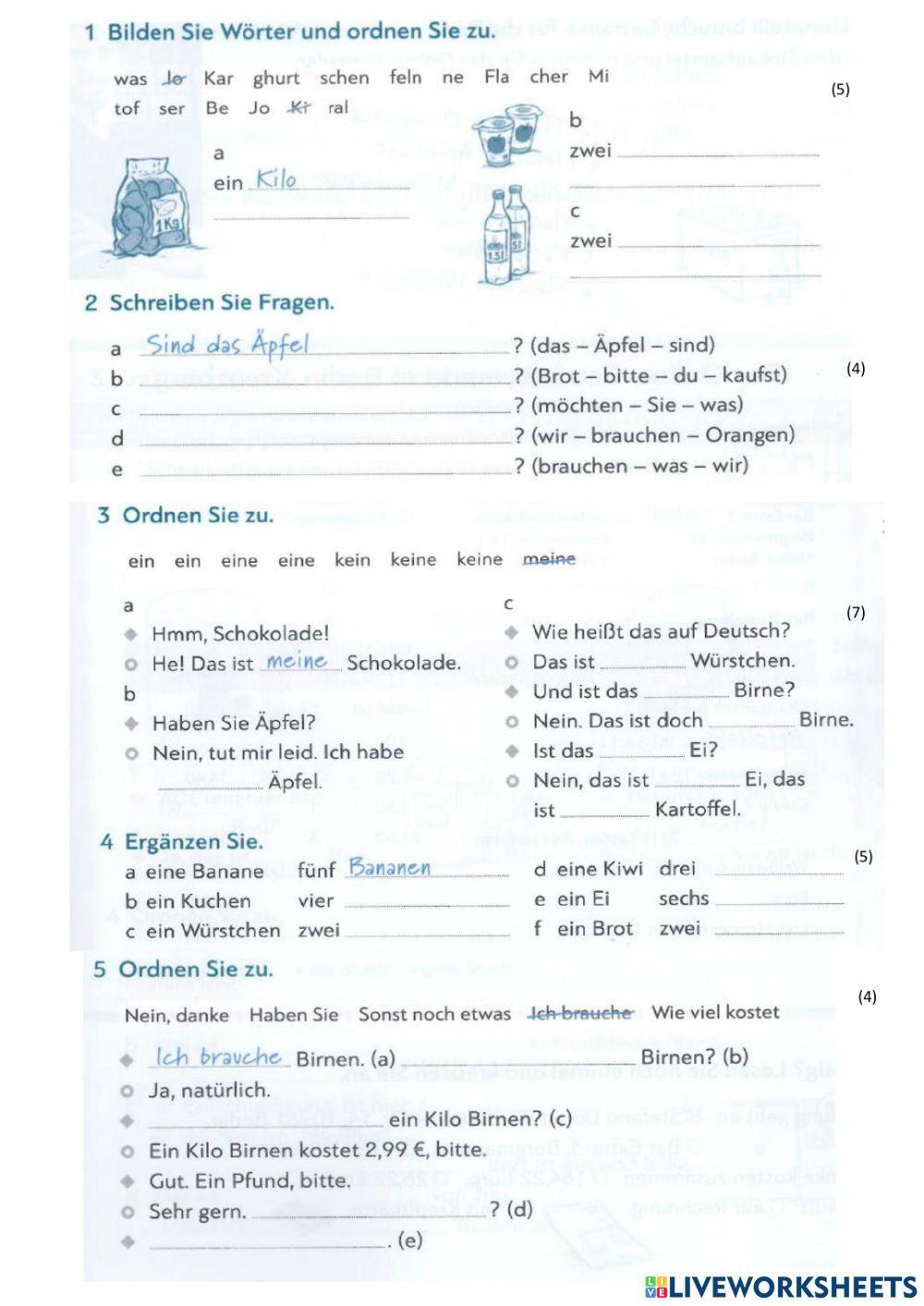 Schritte international neu 1. Test Lektion 3 725556