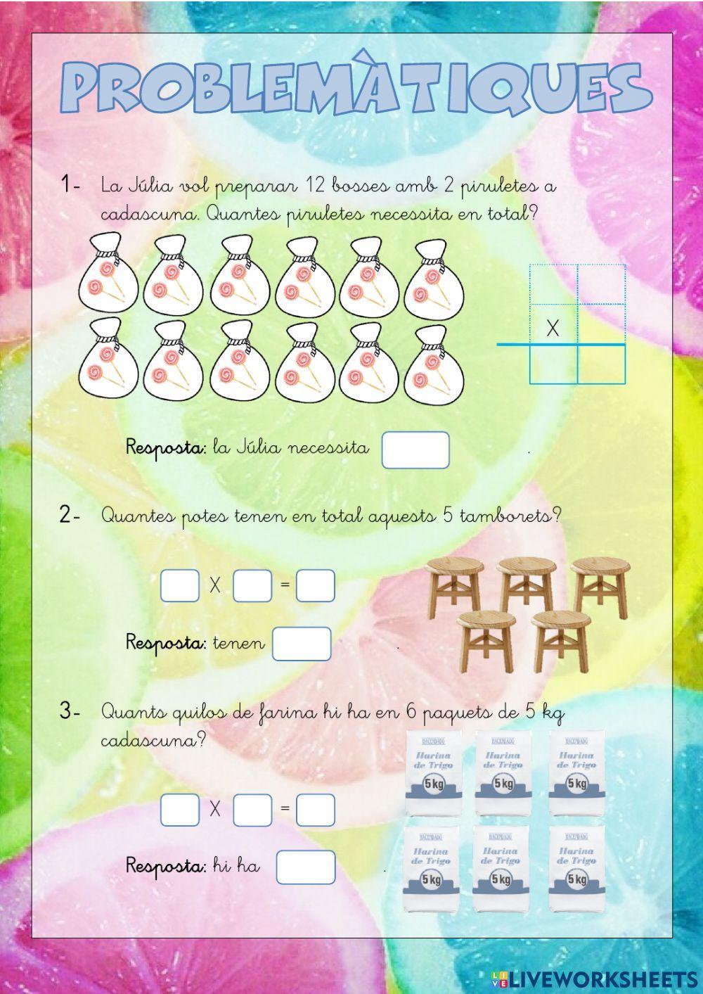 Problemes de multiplicar Problemes de multiplicar