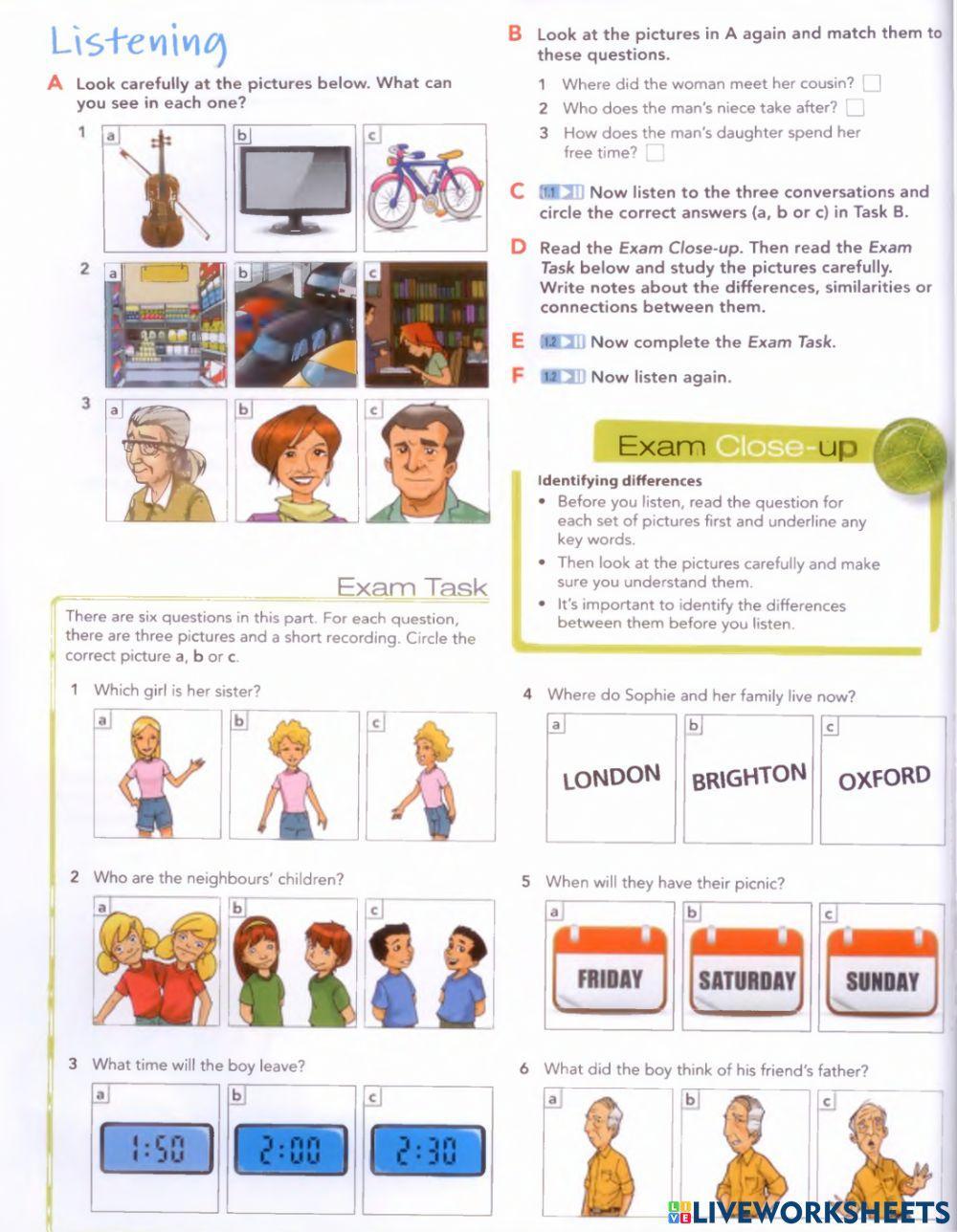 Unit 1 listening: Family Ties
