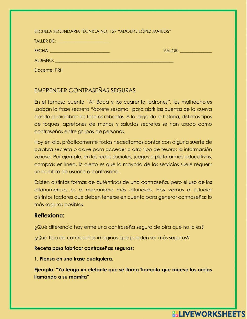 Contraseñas seguras