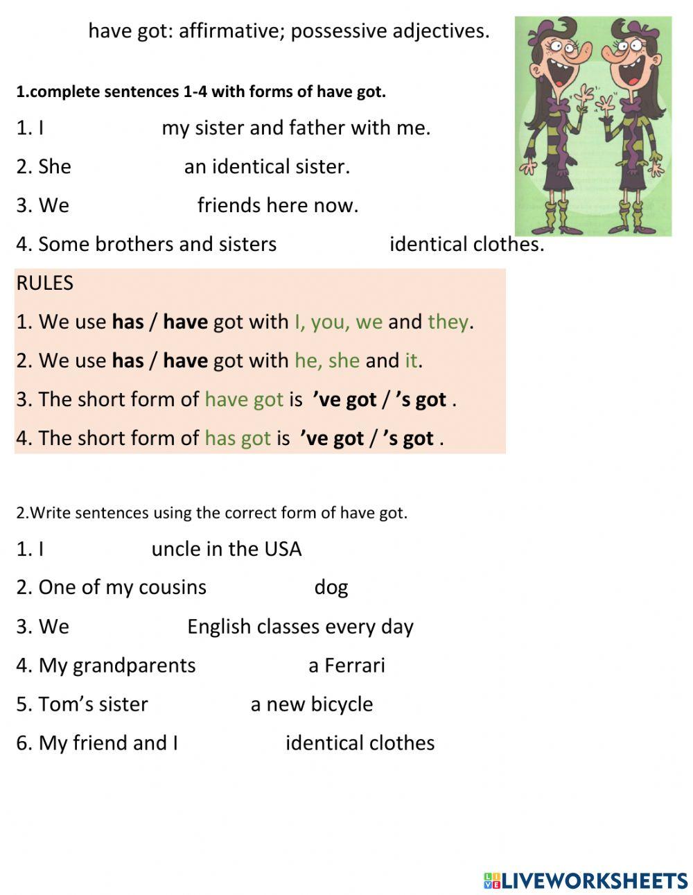 Have-has got and possessive pronouns.EPS. (pg.35).