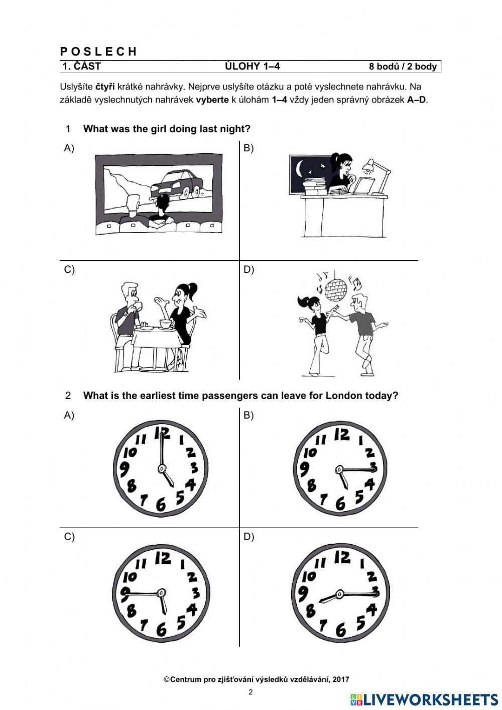Maturita listening (Czech Republic)