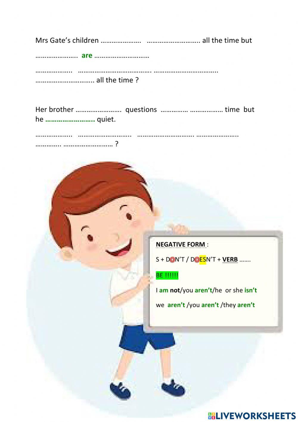 Commenting a table about what people do all the time