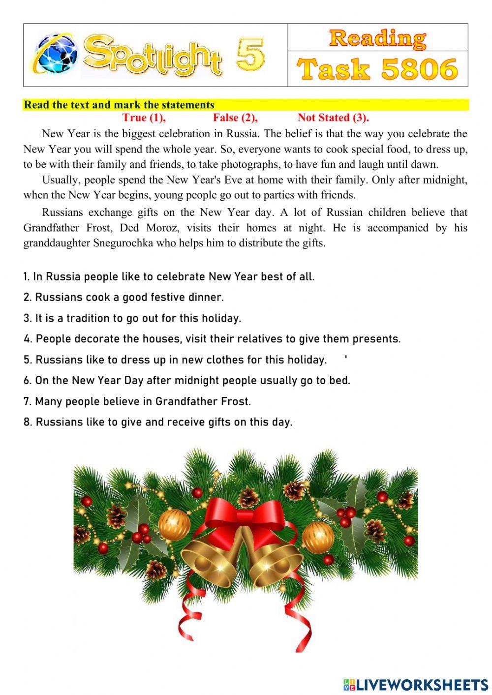 Spotlight 5 Task 5806