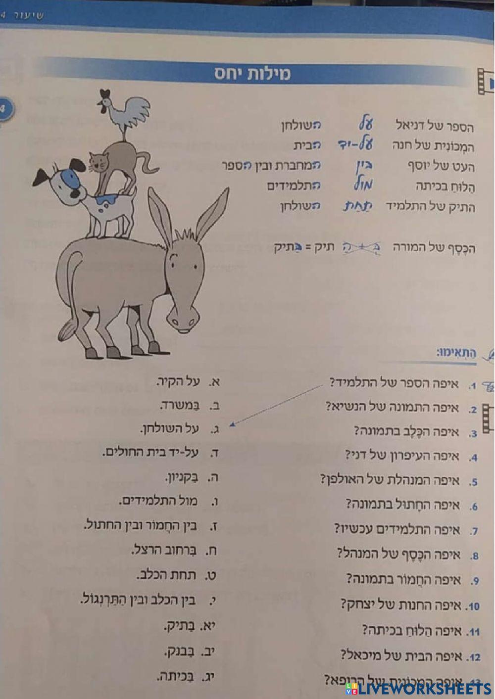 מילות יחס