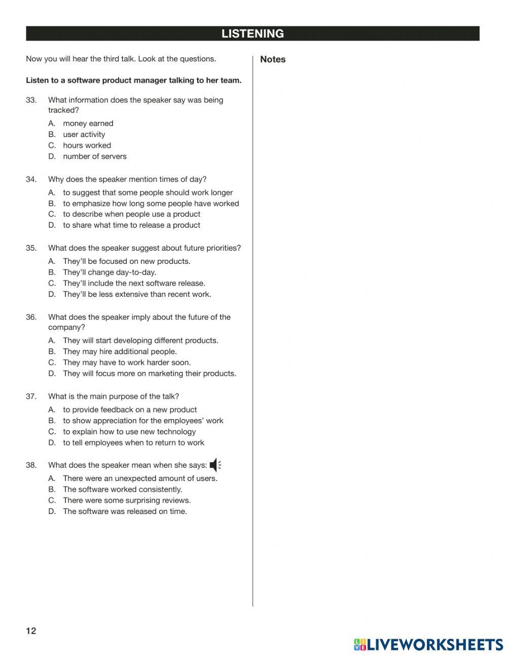 ECPE -sample test -listening