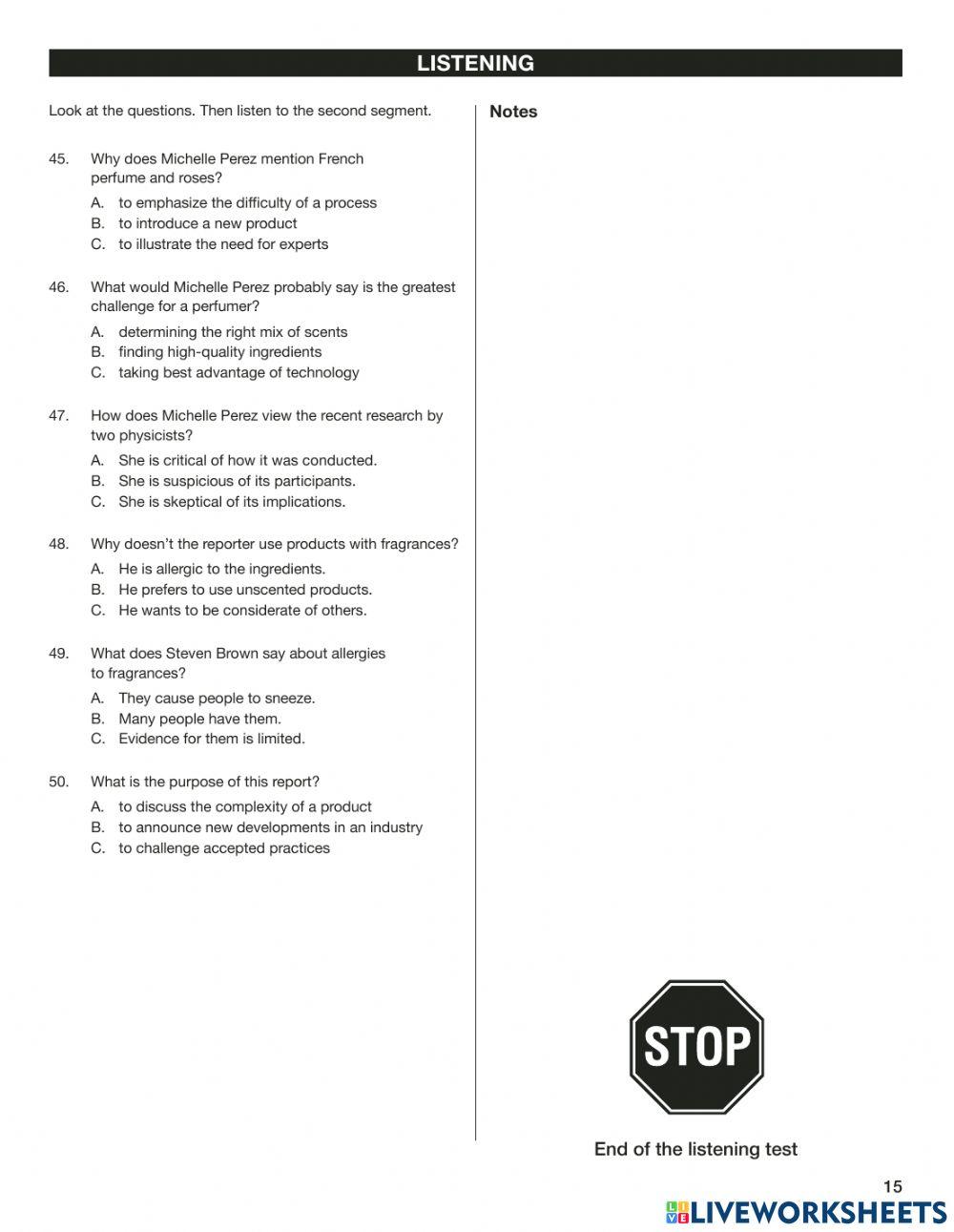 ECPE -sample test -listening